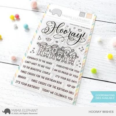 Mama Elephant Clear Stamps - Hooray Wishes